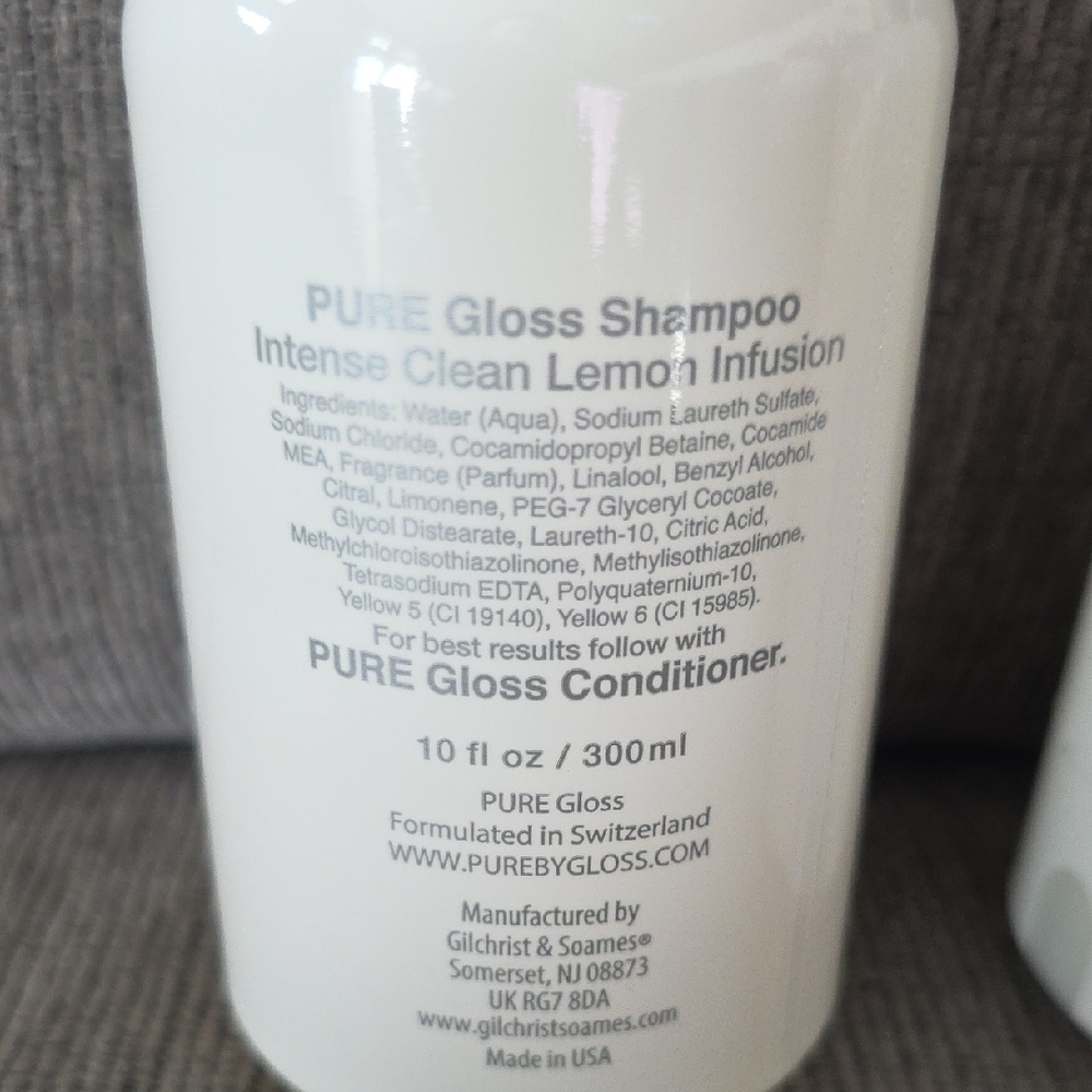 Pure By Gloss Shampoo & Conditioner Set, New, 10floz. Each, Lemon Infusion. - Picture 13 of 14